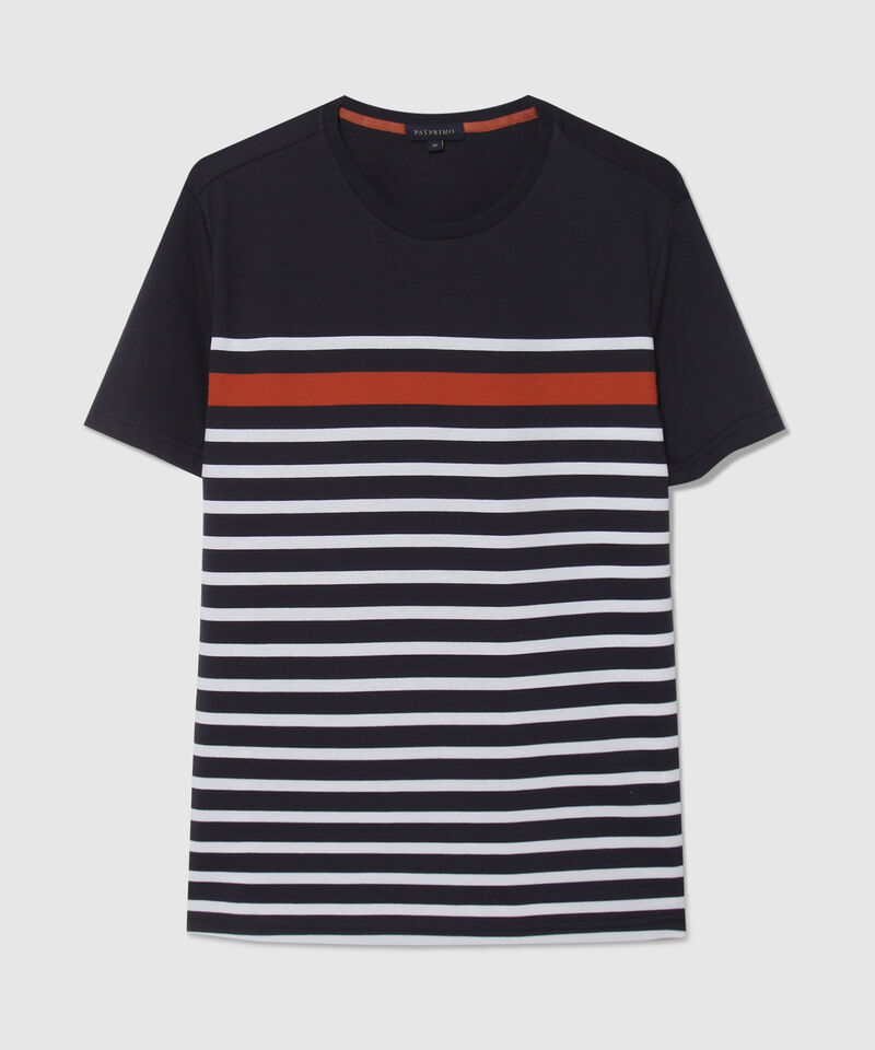 Camiseta Cuello Redondo De Rayas