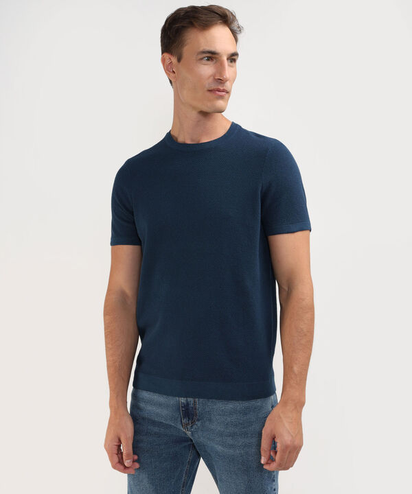 Camiseta Unicolor Cuello Redono image number null