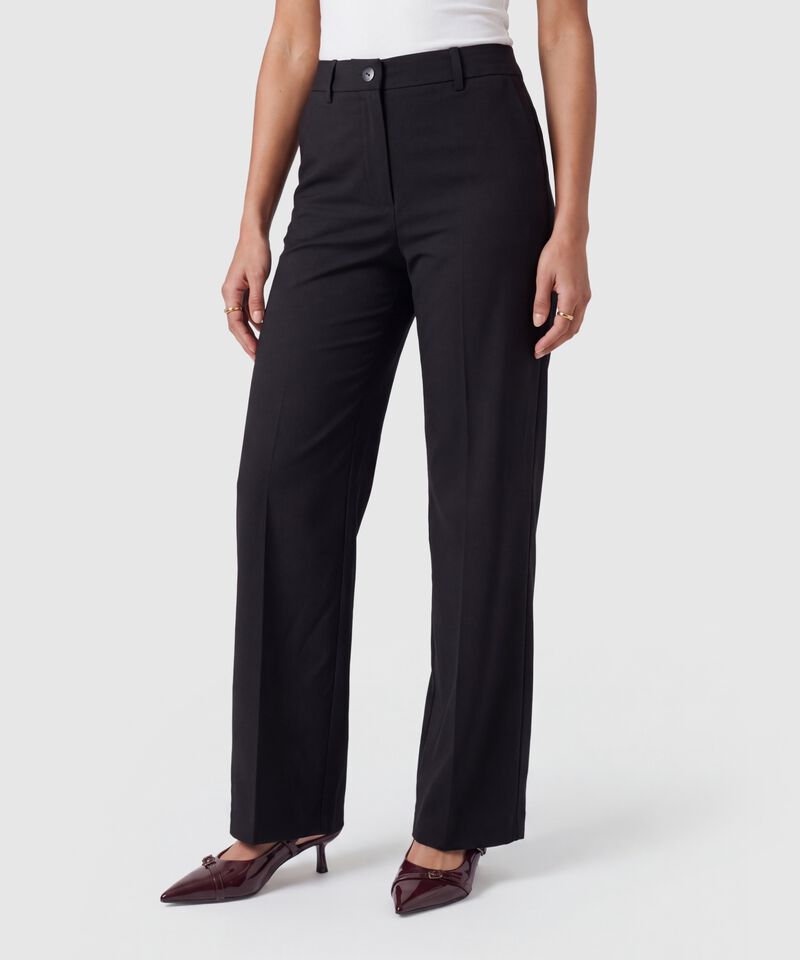 Pantal&oacute;n Bota Ancha Tiro Alto Para Mujer