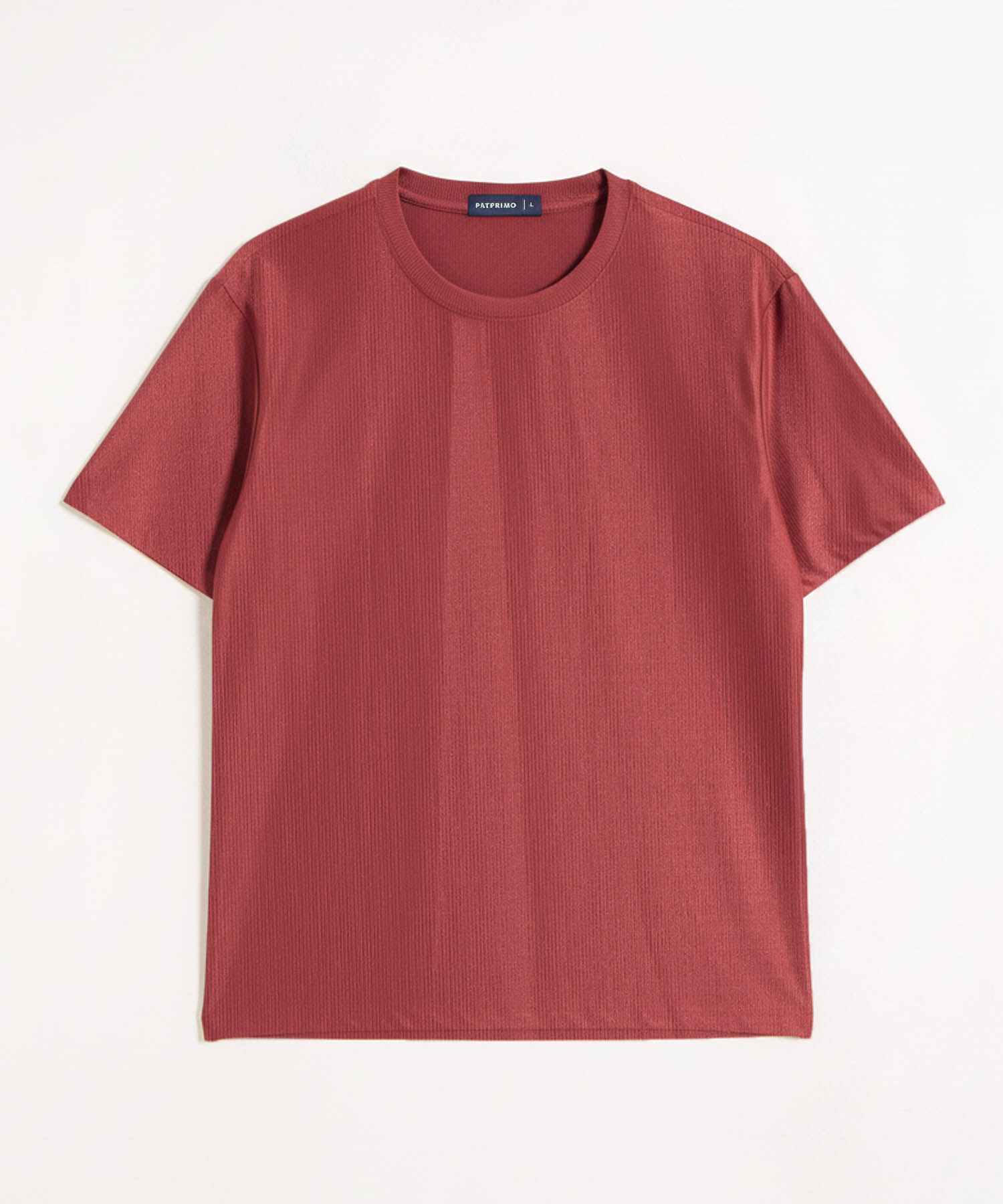 Camiseta Texturizada Cuello Redondo Mujer