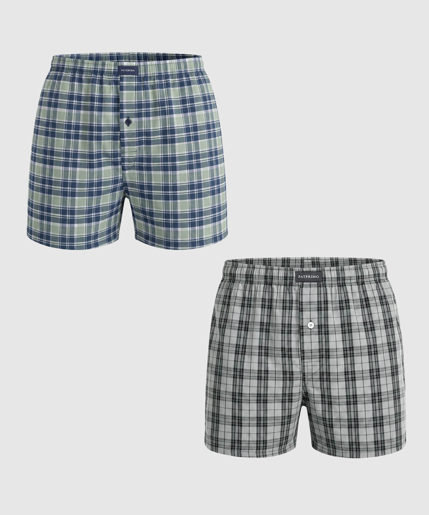 Pack X2 B&oacute;xers Sueltos Con Bot&oacute;n Para Hombre