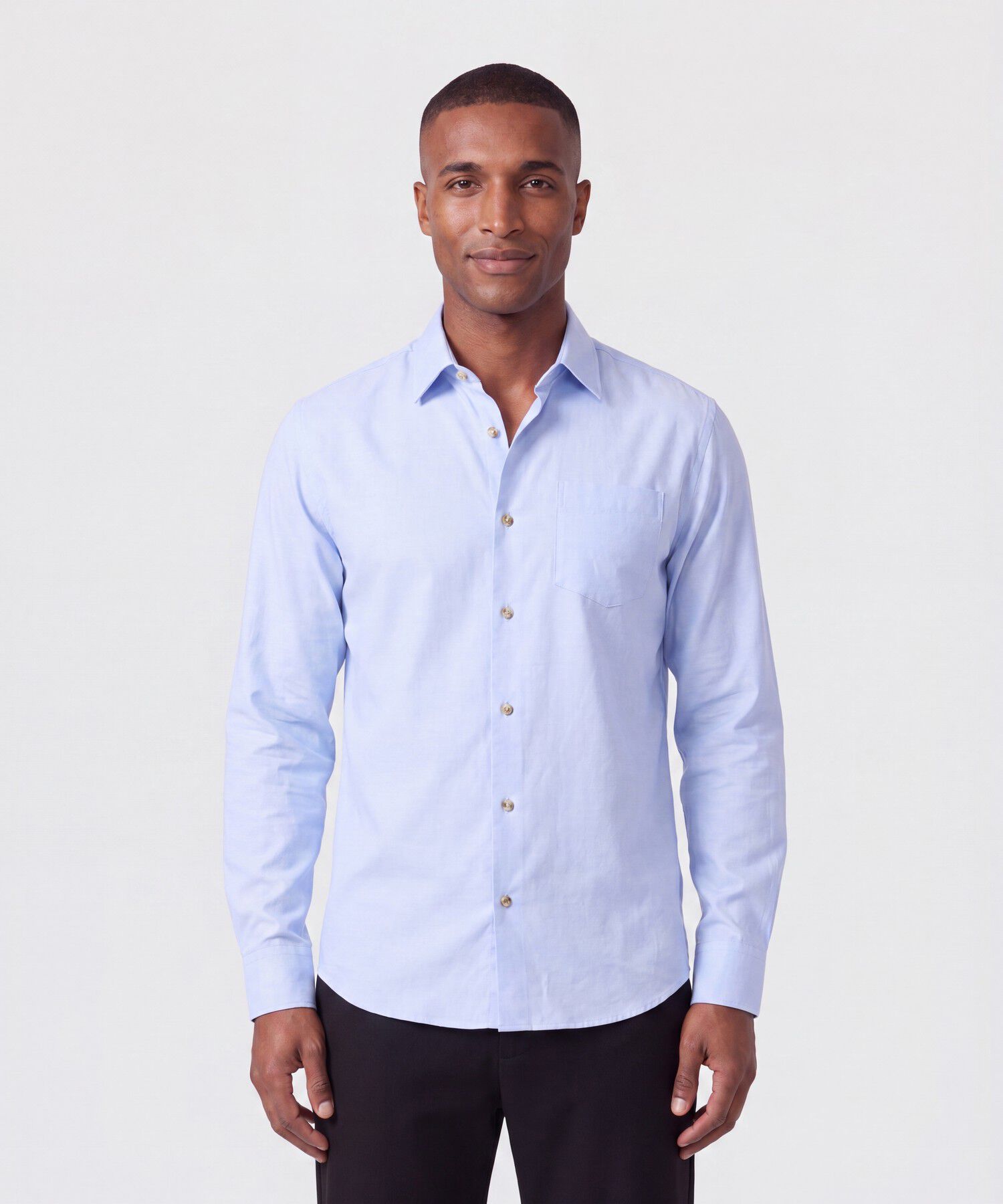 Camisa Manga Larga con Bolsillo Para Hombre