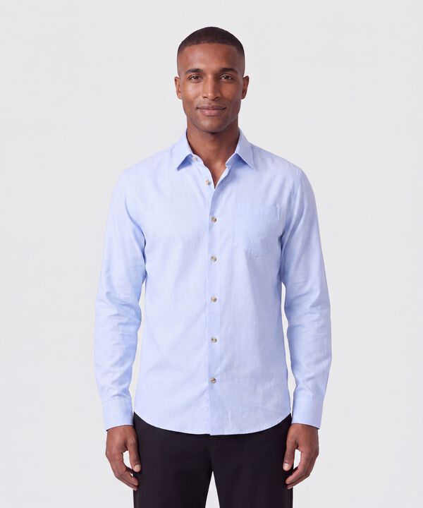 Camisa Manga Larga con Bolsillo Para Hombre