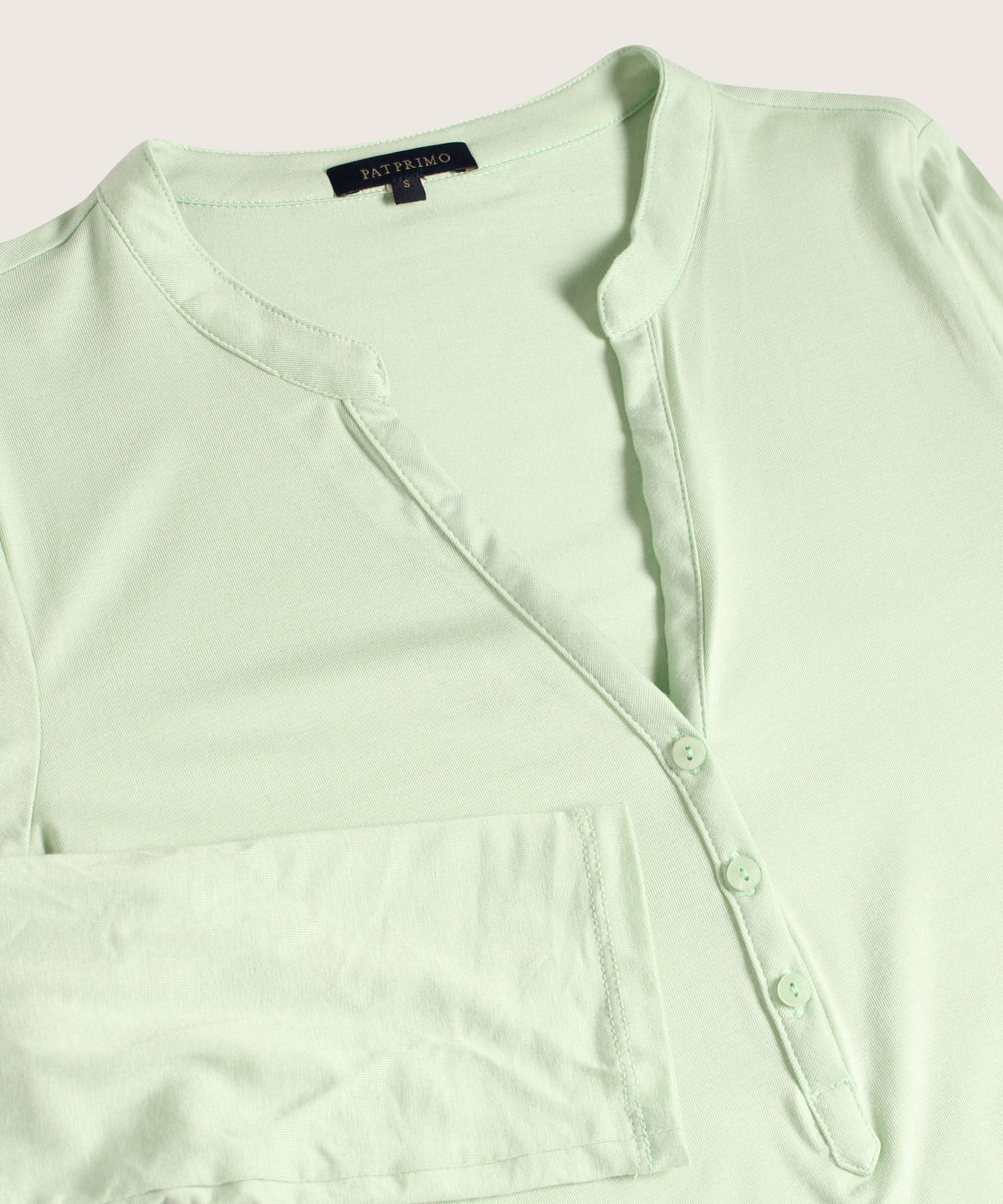 Camiseta unicolor manga larga