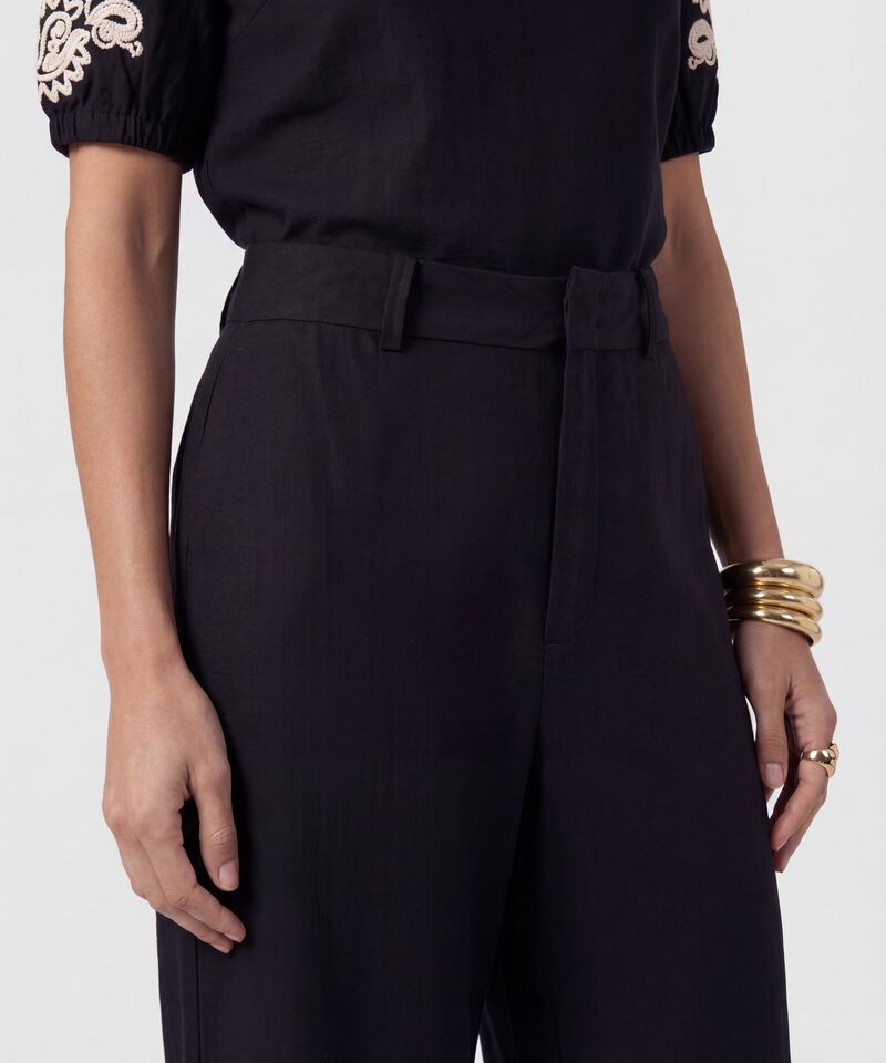 Pantal&oacute;n Fluido Con Bordado Para Mujer