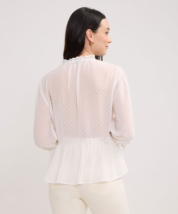 Blusa Unicolor Texturizada Manga 3/4