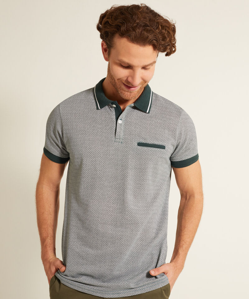 Polo Cuello Tejido Estampada