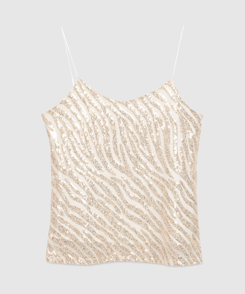 Blusa De Tiras En Tela Fantasía