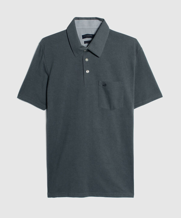 Polo Cuello Duro Con Bolsillo