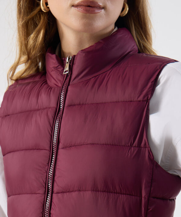 Chaleco Mujer Acolchado Cuello Alto Cremallera image number null