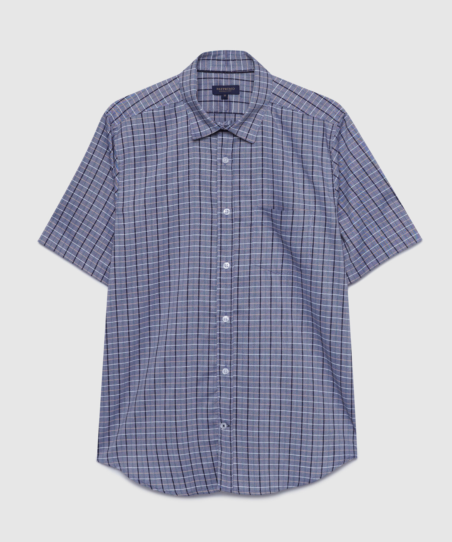 Camisa Manga Corta , Cuello Formal