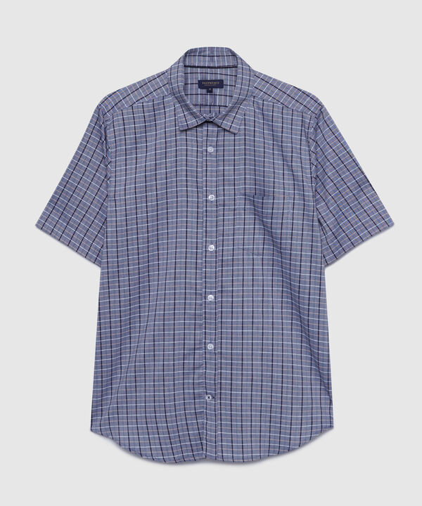 Camisa Manga Corta , Cuello Formal