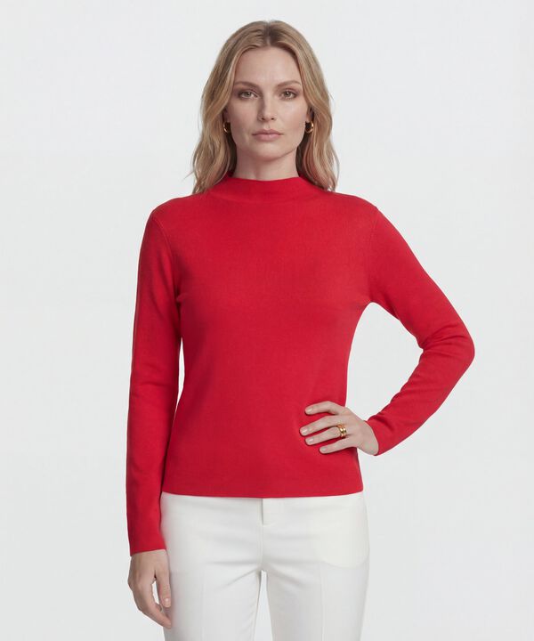 Saco Tejido Cuello Alto para Mujer image number null