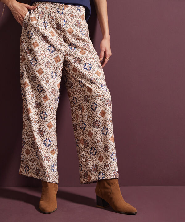 Pantalón Estampado Palazzo image number null