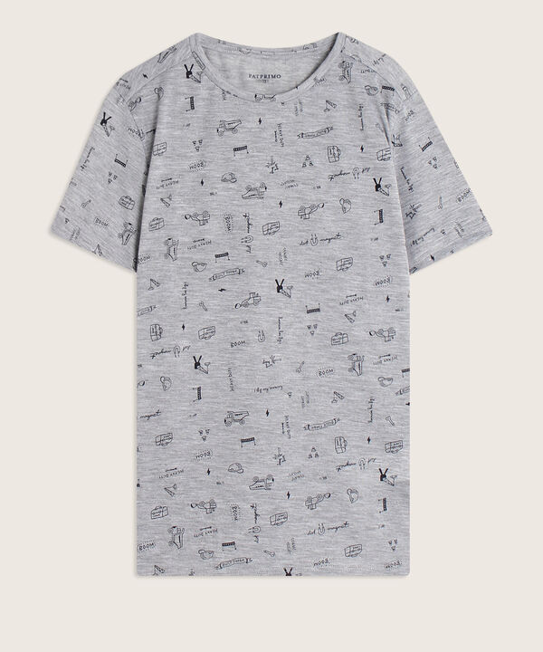 Pijama Corto /Largo. Camiseta Estampada