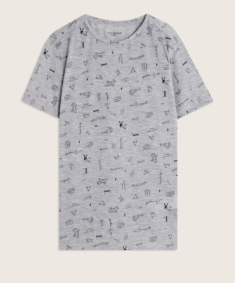 Pijama Corto /Largo. Camiseta Estampada
