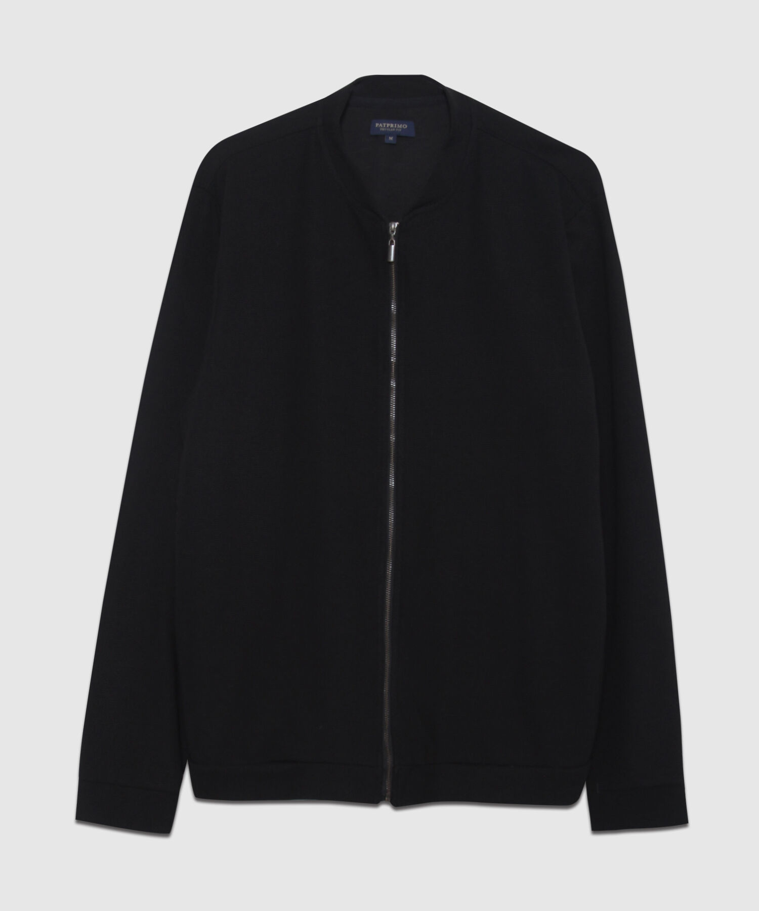 Buzo Unicolor Textura, Con Cierre Zipper