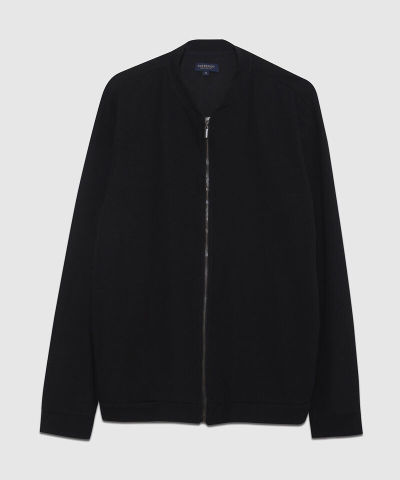 Buzo Unicolor Textura, Con Cierre Zipper
