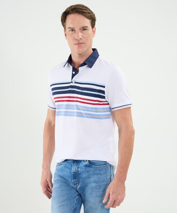 Polo Cuello Máquina Preteñida Con Bolsillo Para Hombre image number null