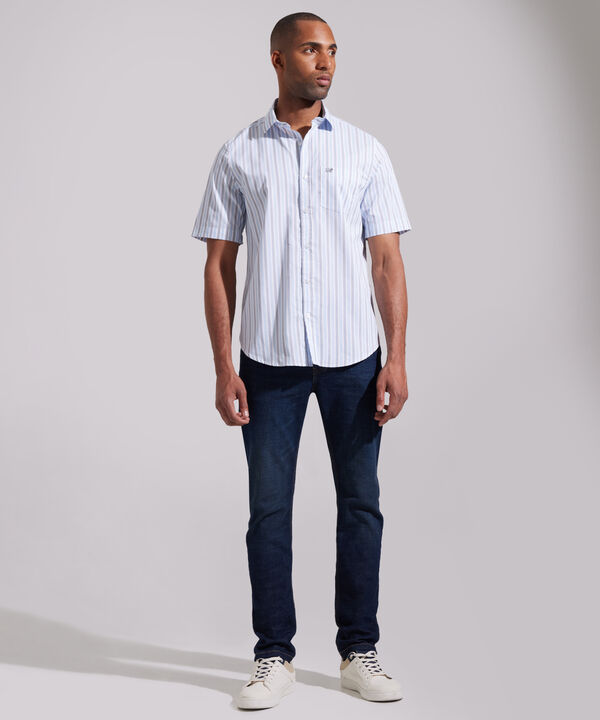 Camisa Preteñida Manga Corta Con Bolsillo Y Silueta Regular Fit image number null