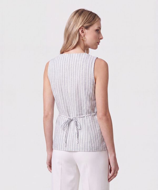 Blusa Alargada Con Botonadura Para Mujer