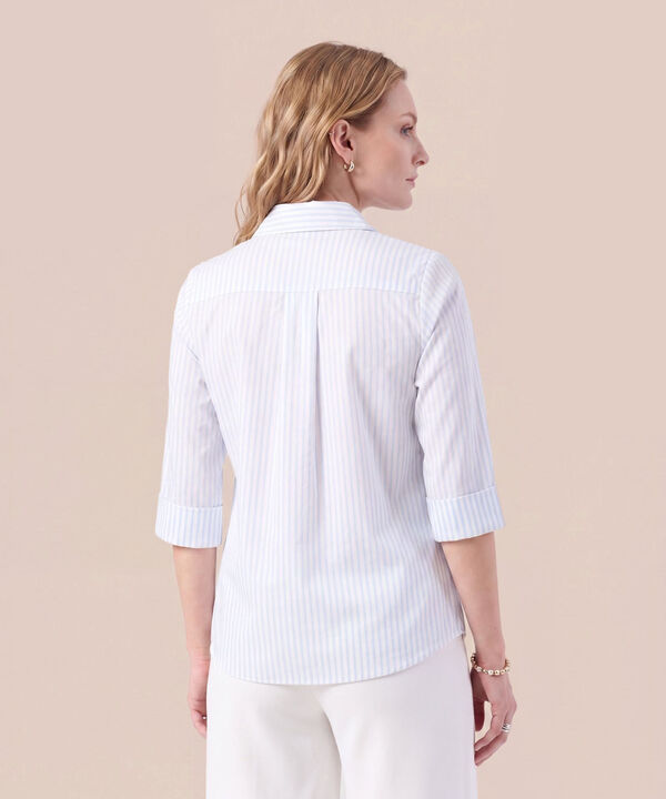 Blusa Con Escote En V Y Manga 3/4 Mujer