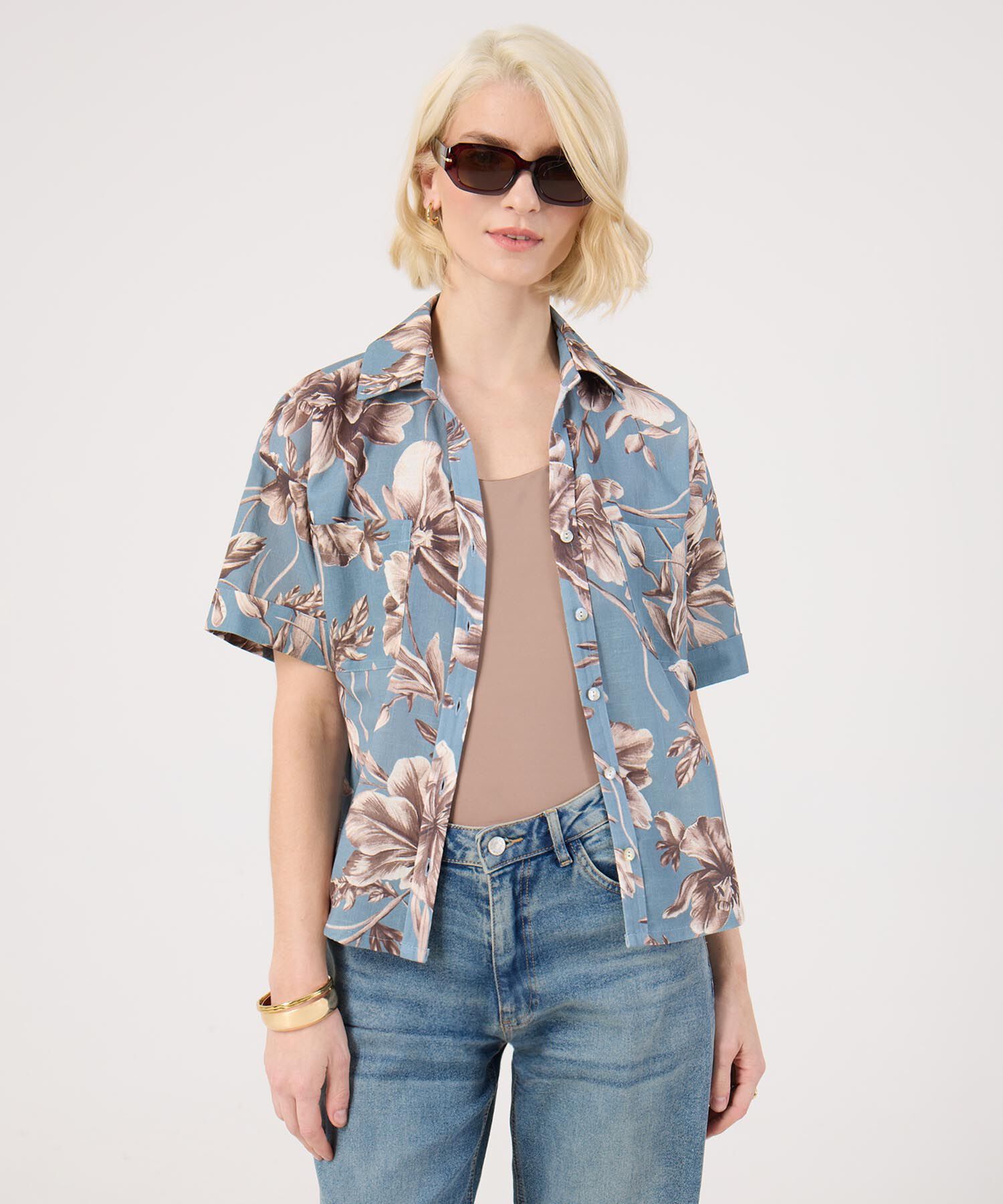 Camisa Manga Corta Con Bolsillo
