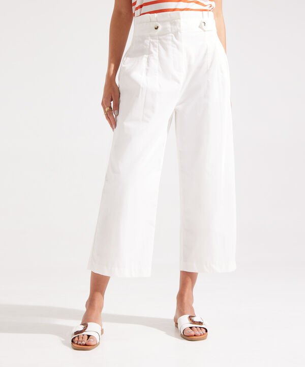 Pantalón Culotte Con Charreteras