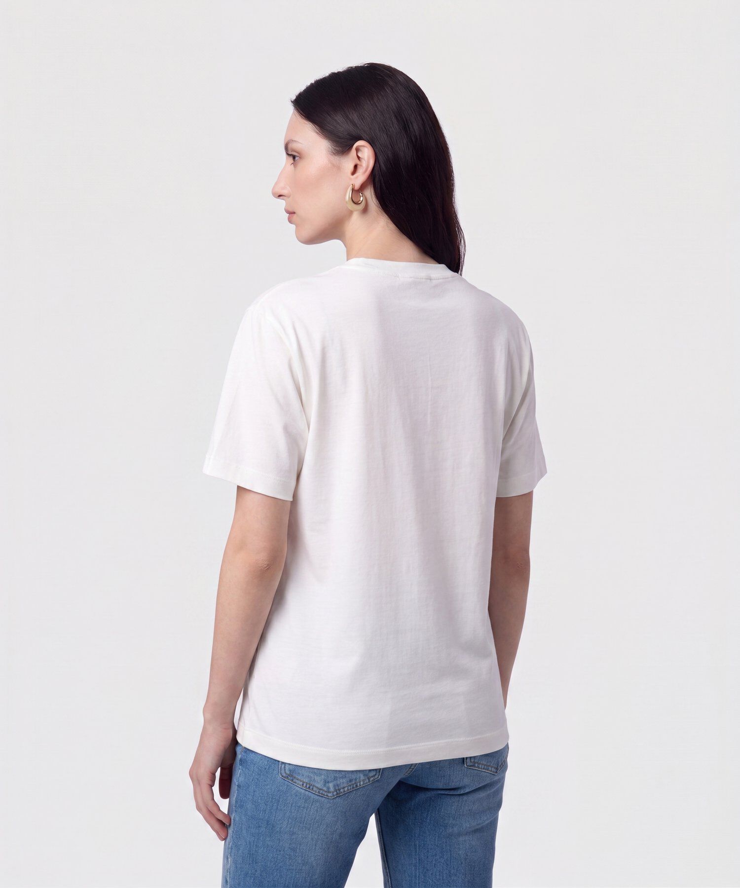 Camiseta Cuello Redondo Estampada Para Mujer