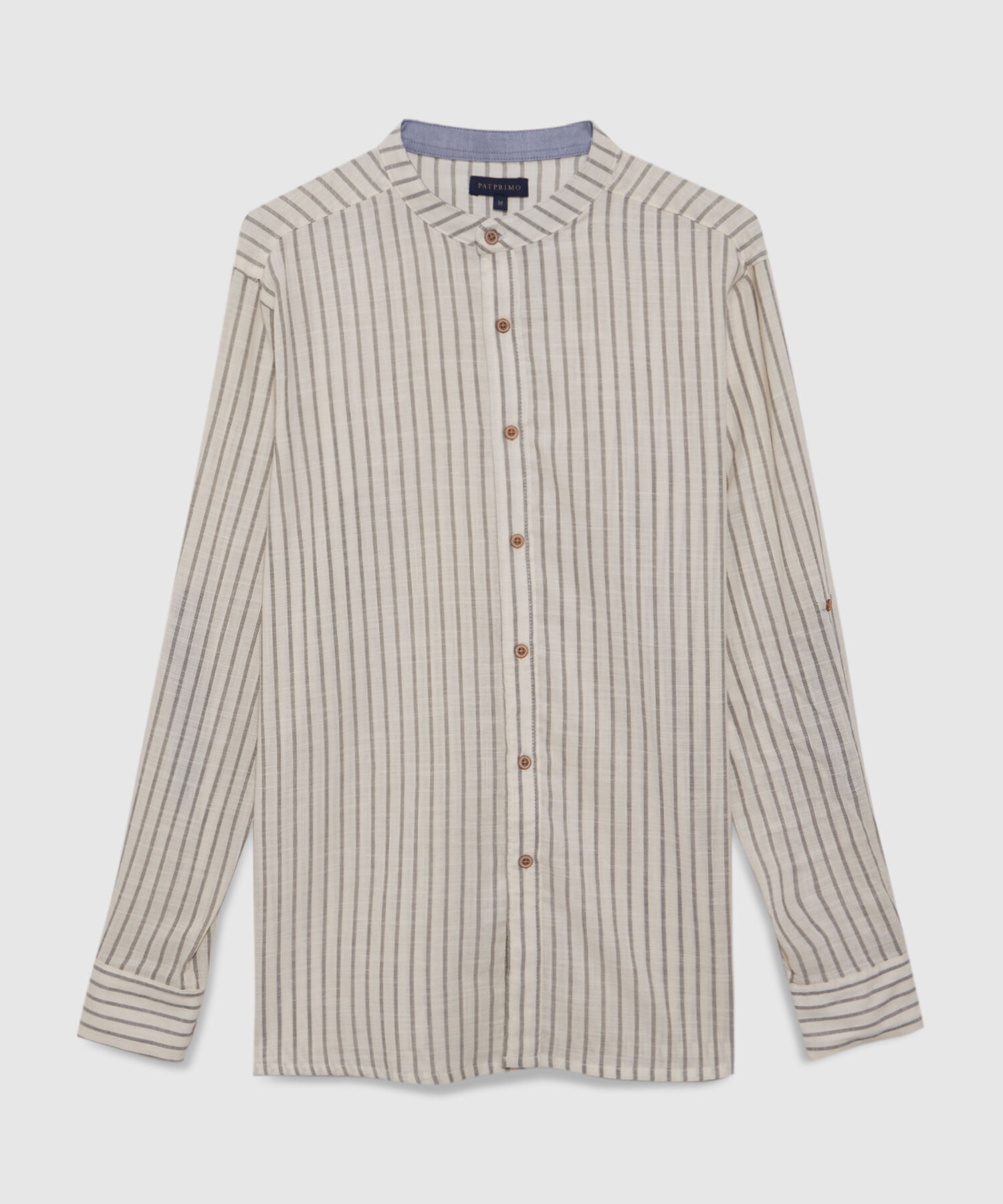 Camisa Manga Larga Cuello Neru Unicolor