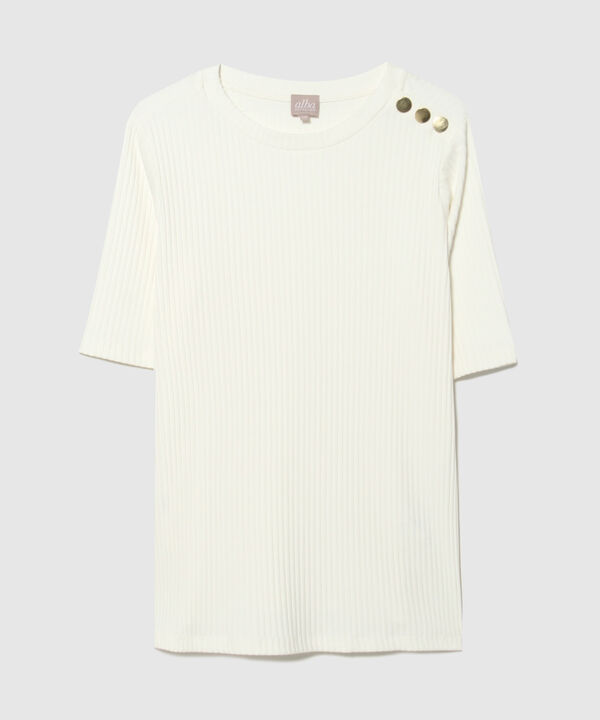 Camiseta Manga 3/4 en Rib