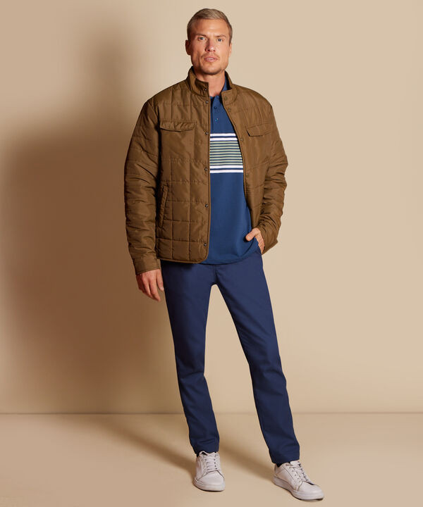 Polo Preteñida, Cuello Y Puños Tejidos Unicolor, Sin Bolsillo Y Silueta Regular Fit