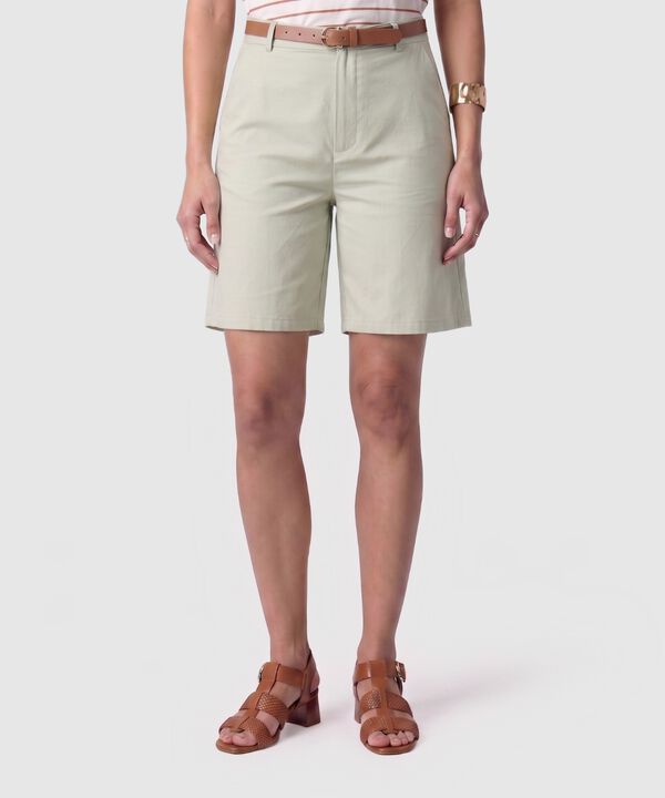 Bermuda Larga Unicolor Para Mujer image number null