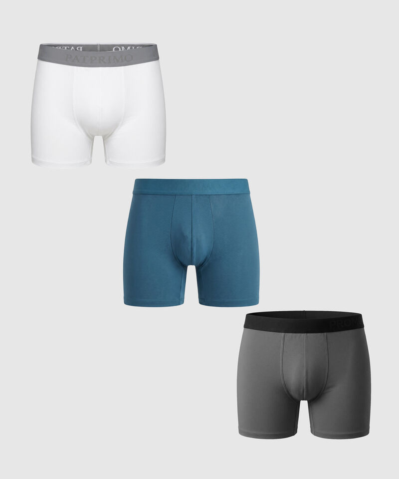 Set X3 B&oacute;xers Con Pretina Unicolor Hombre