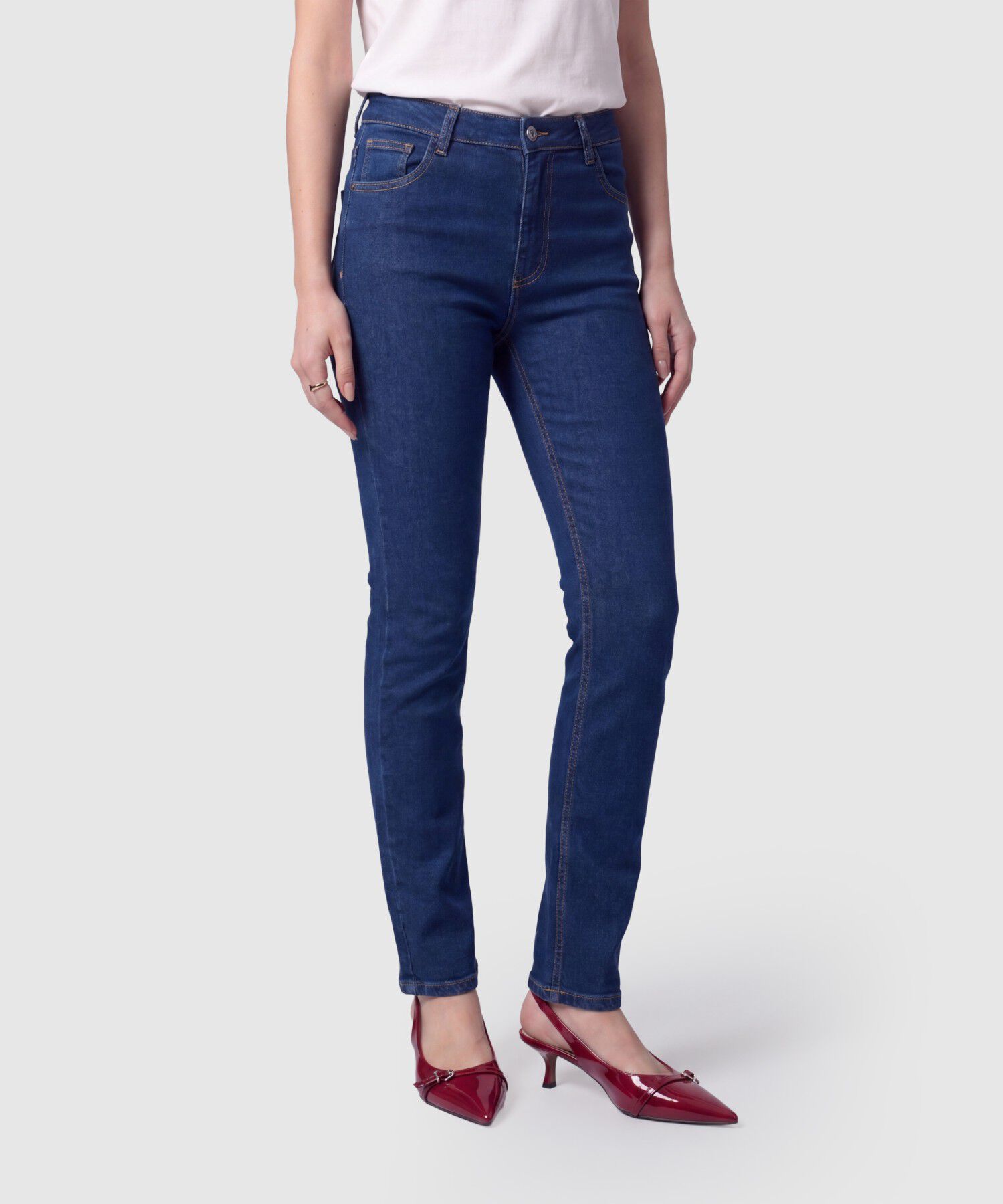 Jeans Skinny de Tiro Alto para Mujer