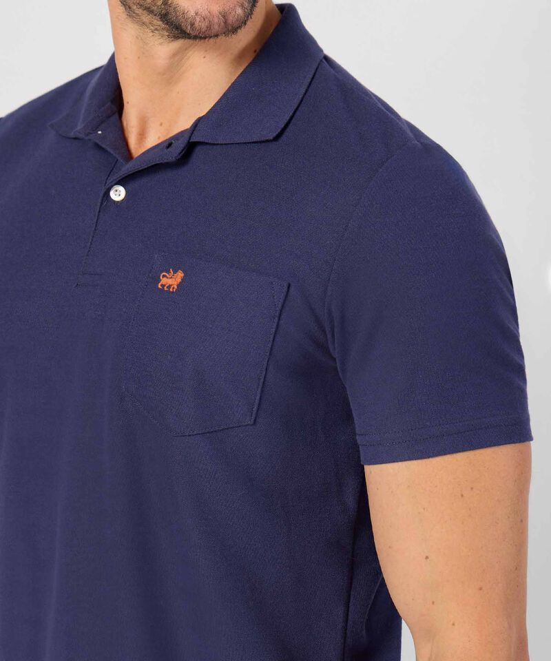 Polo Unicolor Con Bolsillo 