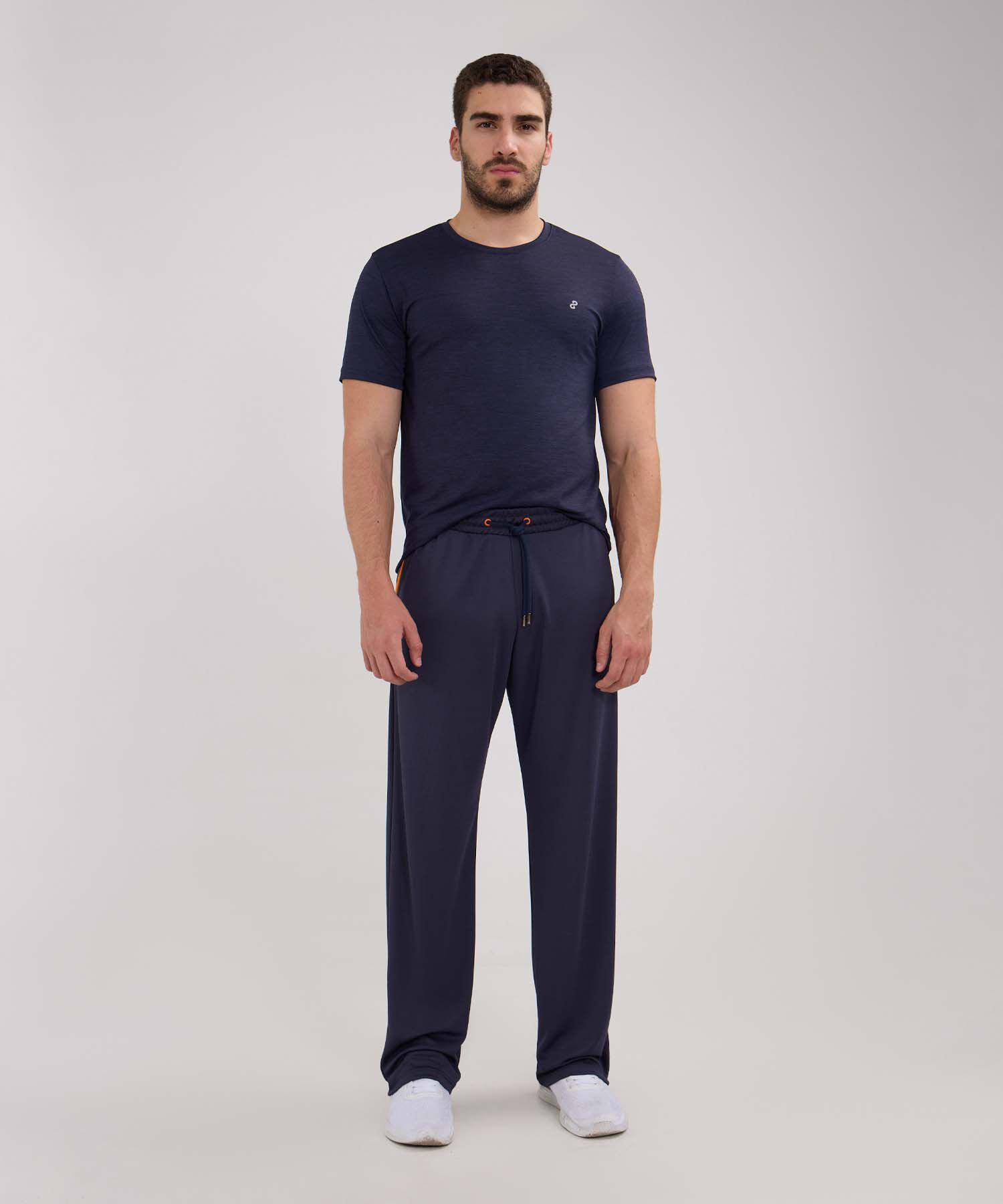 Pantalon Punto Con Cortes En Contraste