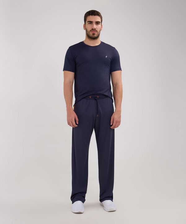 Pantalon Punto Con Cortes En Contraste