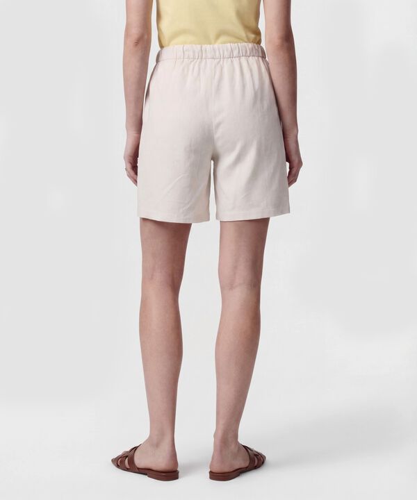 Bermuda Unicolor Con Cord&oacute;n Para Mujer