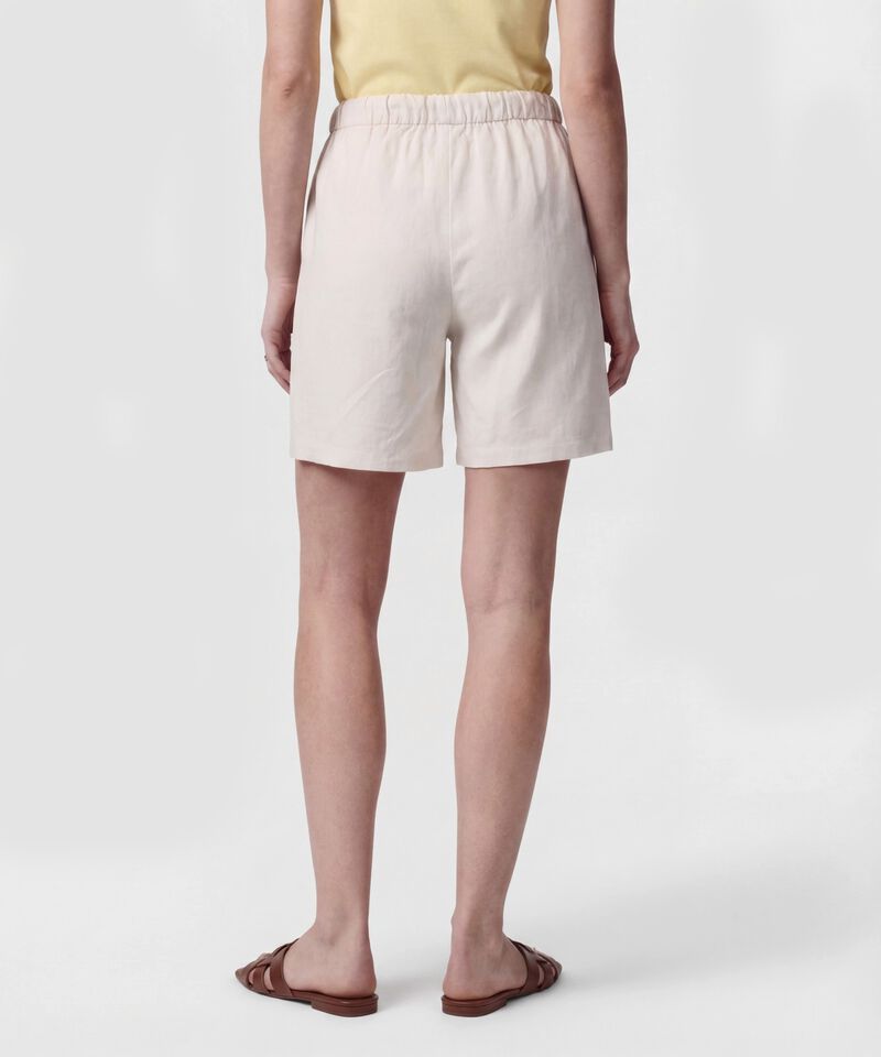 Bermuda Unicolor Con Cord&oacute;n Para Mujer