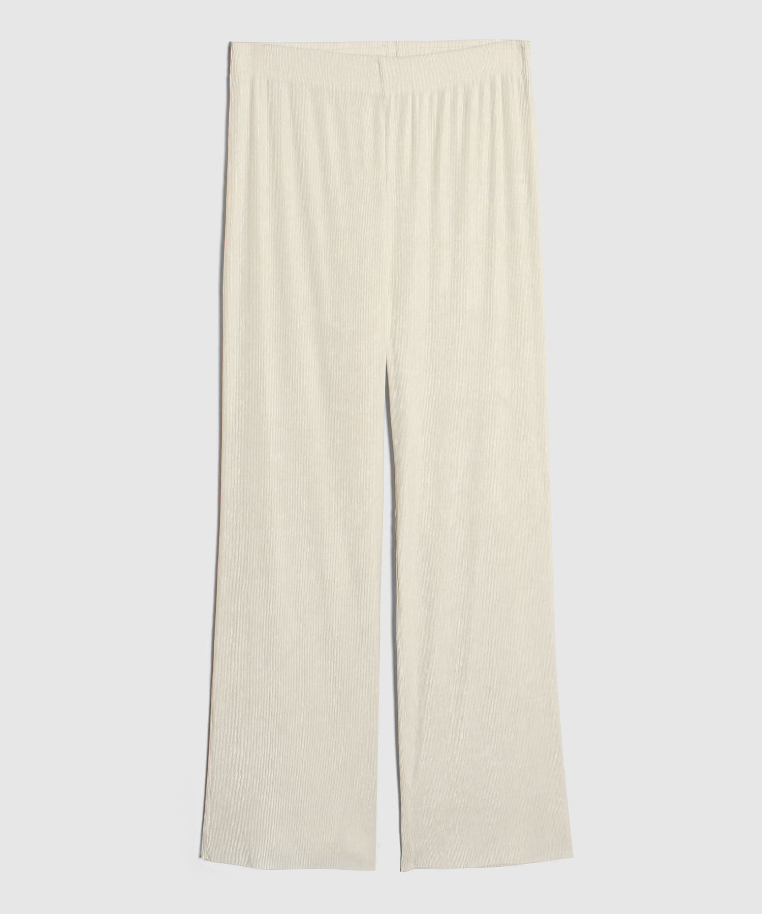 Pantalon Fluido Plisado Unicolor
