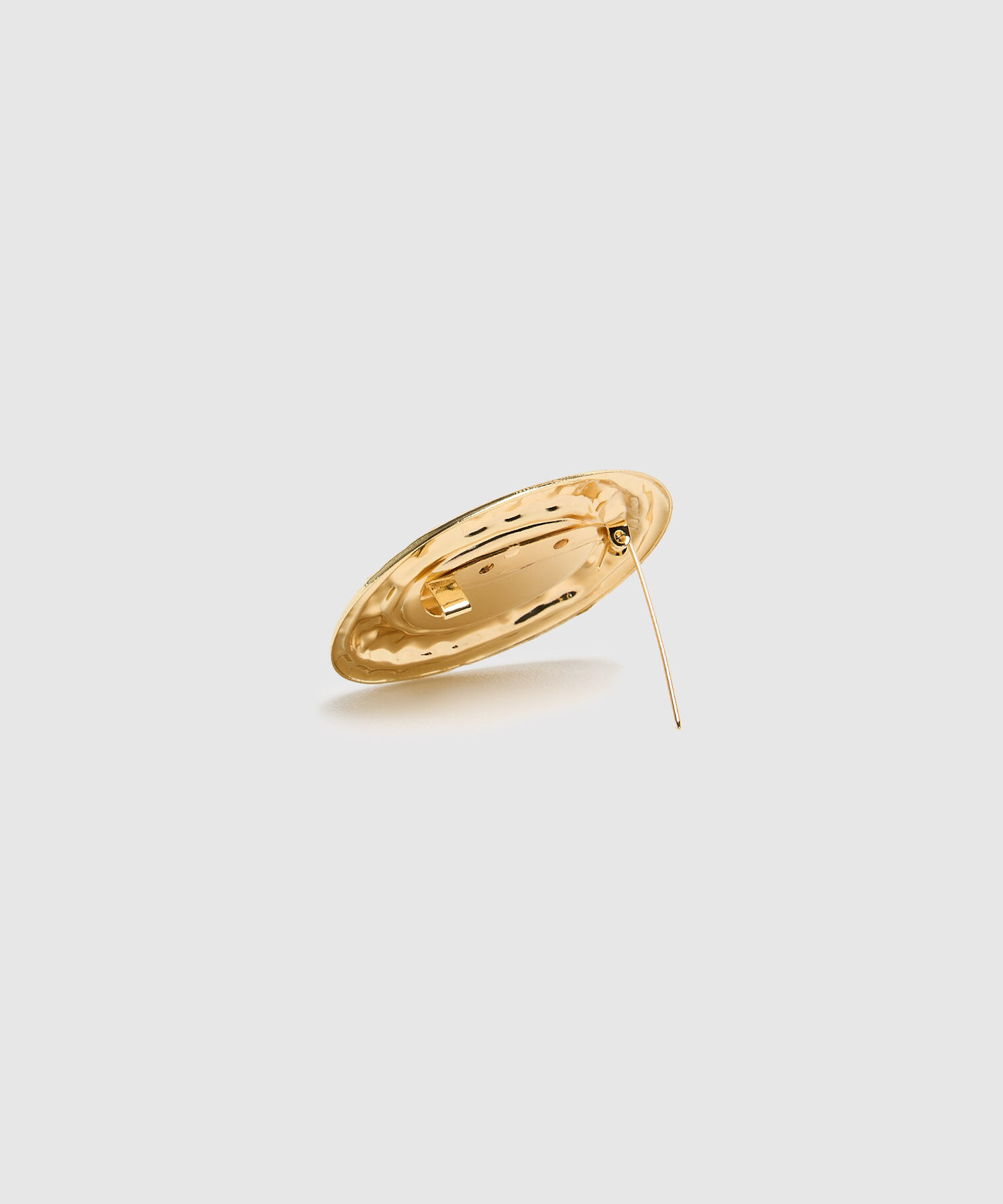 Broche Ovalado Con Perla Central
