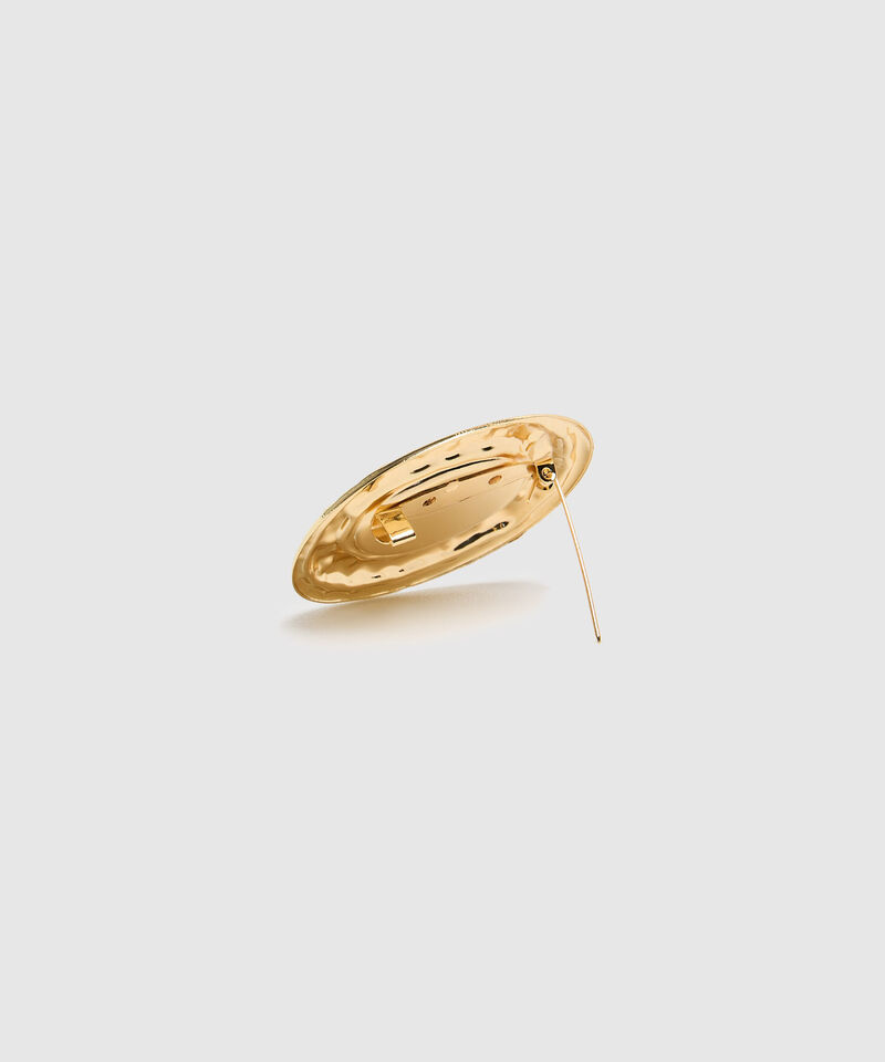 Broche Ovalado Con Perla Central