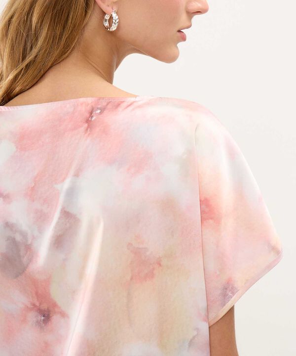 Blusa Estampada Escote en V