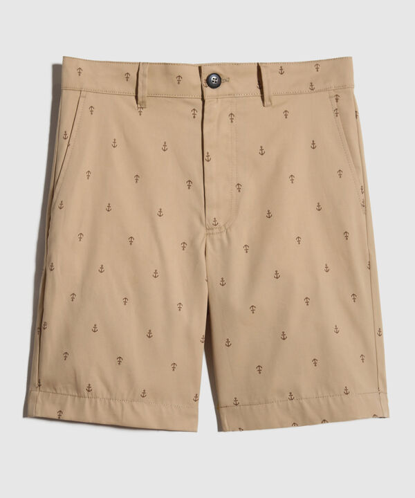 Bermuda Estampada Y Teñido En Prenda