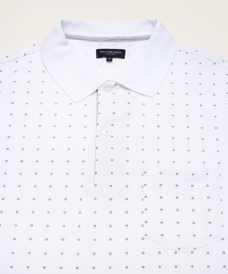 Polo Corte Slim Fit Blanco