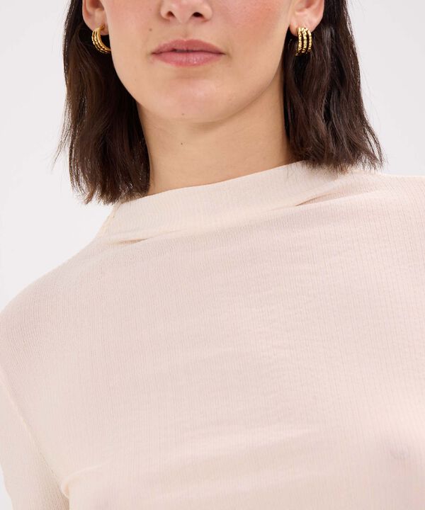 Camiseta Acanalada con Brillos image number null