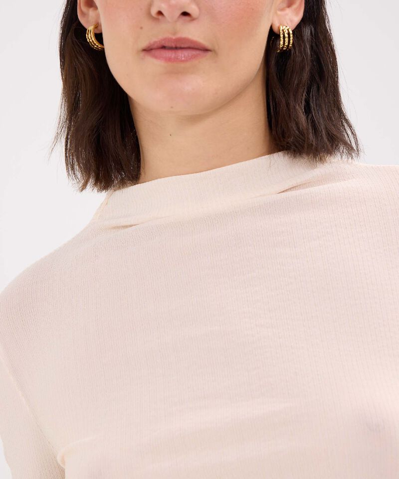 Camiseta Acanalada con Brillos