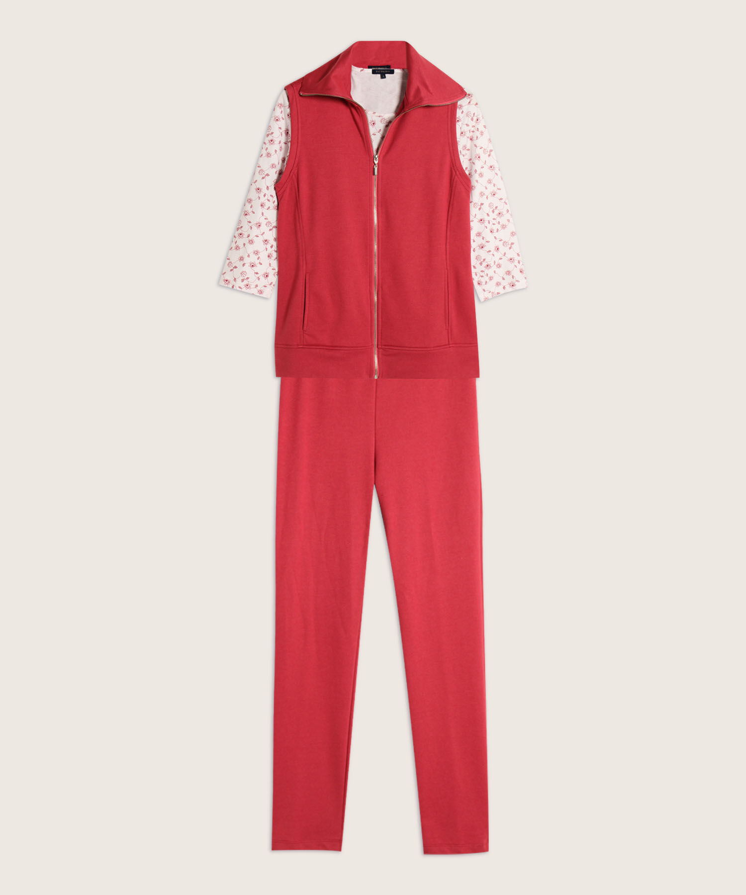 Sudadera Tres Piezas Con Bolsillos