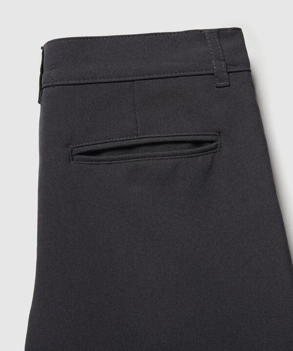 Pantalón Clásico Niño Con Prenses Unicolor
